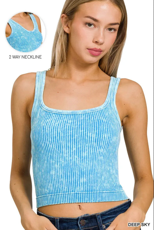 Blue 2 way tank