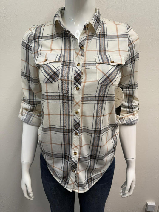Cream/Taupe Flannel