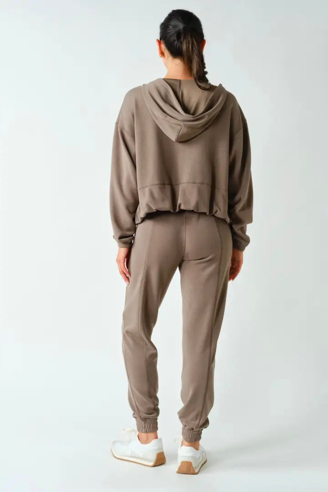 Taupe zip up hoodie
