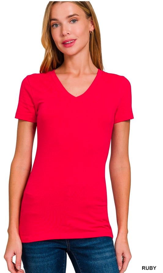 Red Vneck Shirt