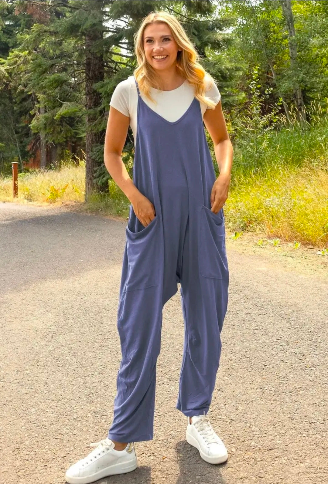 Blue jumpsuit