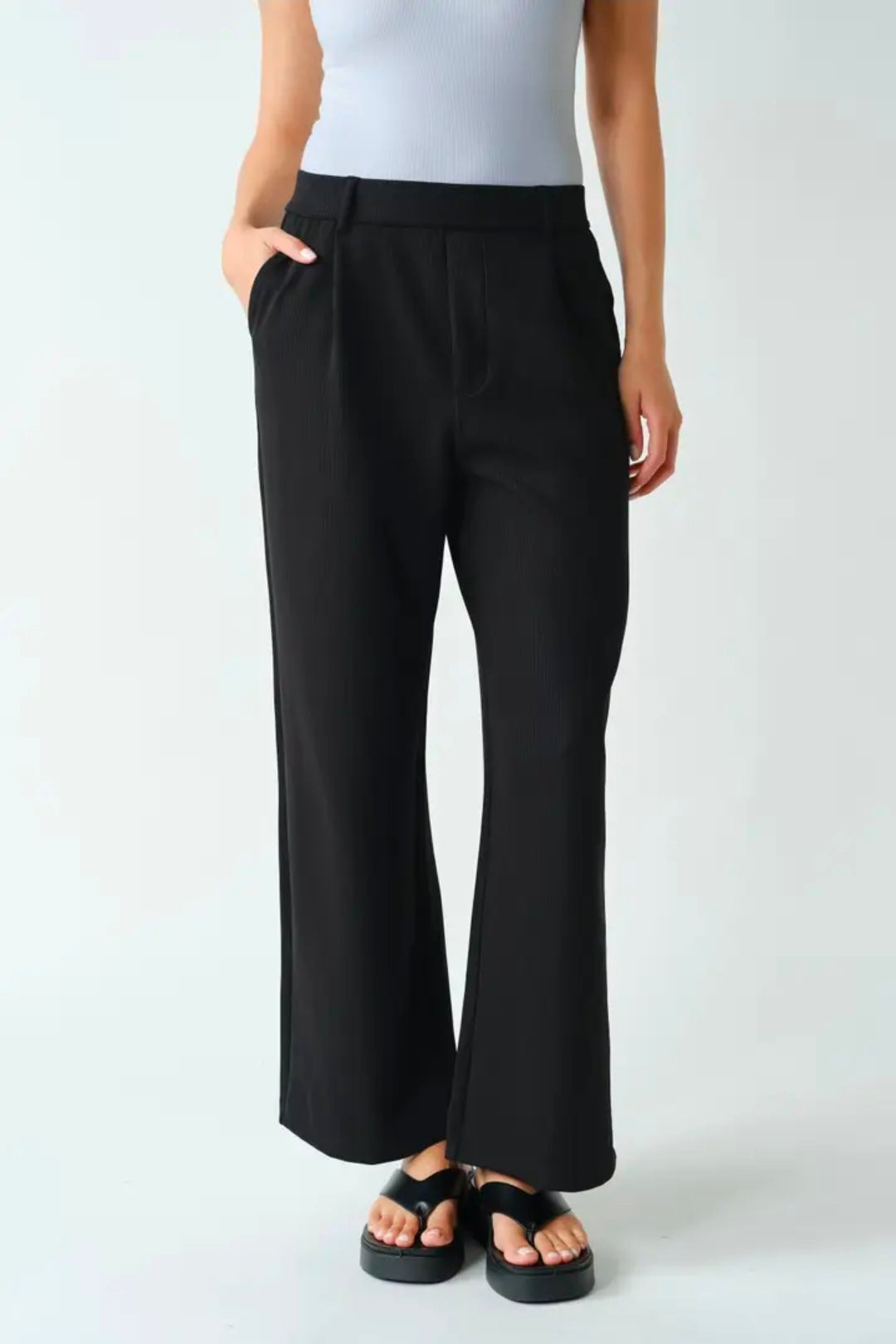 Black stretchy dress pants